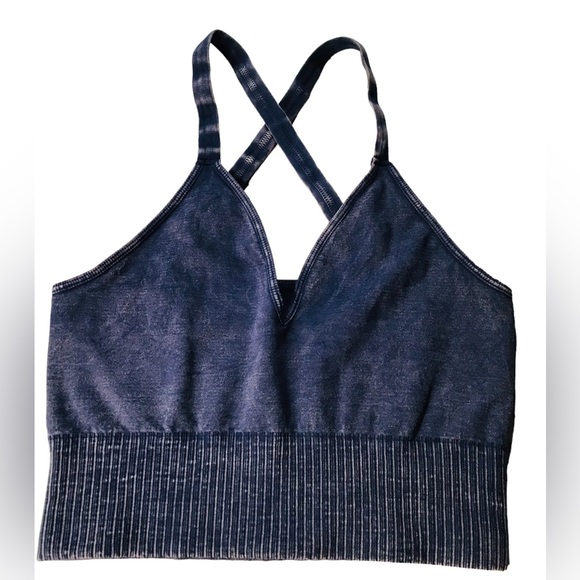 Free People - Good Karma Cropped Top in Deep Navy M/L - Picture 14 of 16